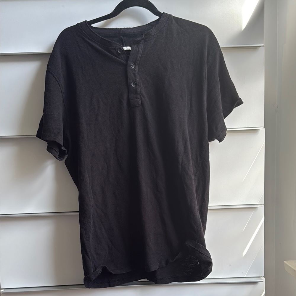 Rag & Bone Black Short Sleeve Tee Classic Style